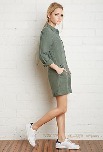Forever21 Cotton Utility Romper