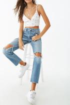 Forever21 Destroyed High-rise Mom Jeans