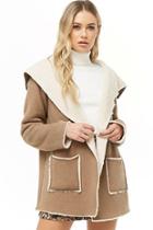 Forever21 Faux Shearling-lined Knit Jacket