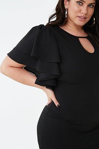 Forever21 Plus Size Ruffle-sleeve Mini Dress