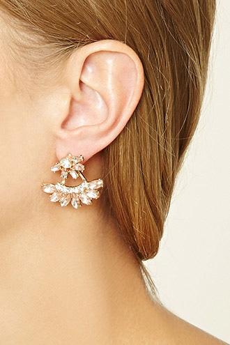 Forever21 Geo Faux Gem Ear Jackets