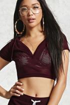 Forever21 Hooded Jersey Crop Top