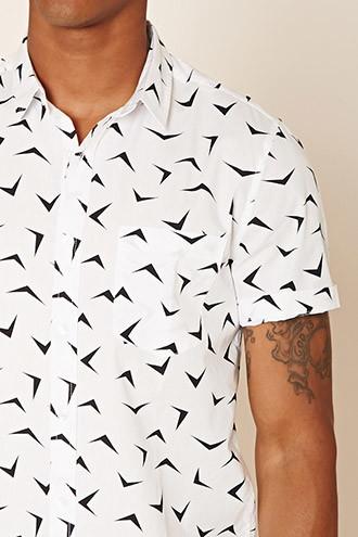 21 Men Men's  Arrowhead Print Shirt