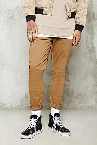 21 Men Men's Slim-fit Woven Pants