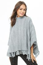 Forever21 Fringe-trim Mock Neck Sweater