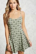 Forever21 Elephant Fit And Flare Dress