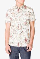 21 Men Slim Fit Reverse Floral Shirt