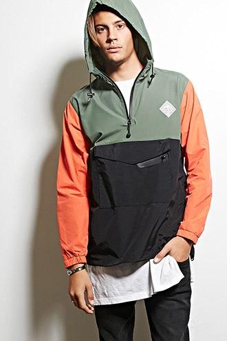 21 Men Men's  All Good Colorblocked Anorak
