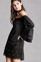Forever21 Crochet Off-the-shoulder Dress
