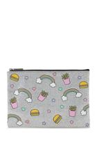 Forever21 Cheeseburger Print Makeup Pouch