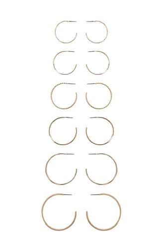 Forever21 Multi-sized Hoop Earring Set