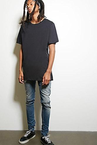 Forever21 Mnml Cotton Longline Tee