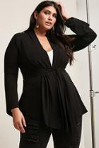 Forever21 Plus Size Heathered Tie-front Cardigan