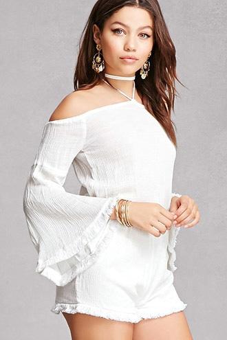Forever21 Open-shoulder Halter Romper