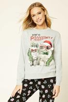 Forever21 Women's  Ready To Pawty Pj Sweatshirt
