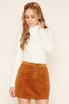 Forever21 Women's  Ivory Turtleneck Sweater Top