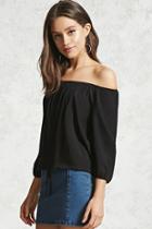 Forever21 Off-the-shoulder Drawstring Top