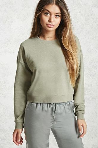 Forever21 Basic Crew Neck Sweatshirt