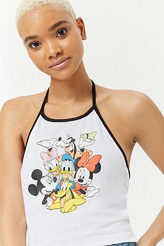 Forever21 Disney Halter Crop Halter Top