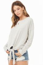 Forever21 Plush Tie-front Top