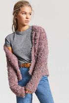 Forever21 Fuzzy Knit Multicolor Cardigan