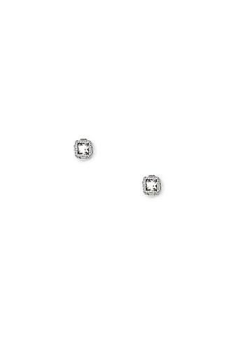 Forever21 Silver & Clear Geo Rhinestone Studs