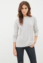 Forever21 Contemporary Boxy Cable Knit Sweater