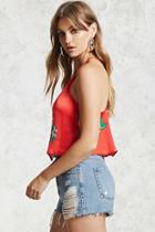 Forever21 Tropical Print Cropped Cami