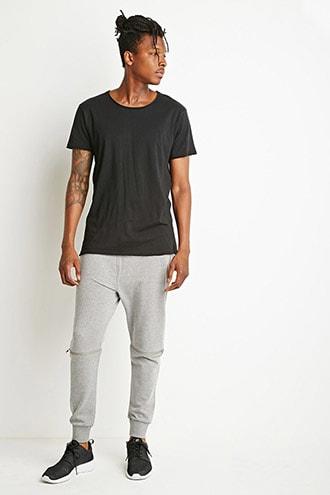 Forever21 Convertible Heathered Zipper Sweatpants