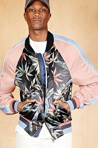 Forever21 Eleven Paris Satin Bomber