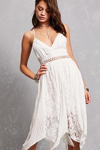 Forever21 Aryn K Crochet & Lace Dress