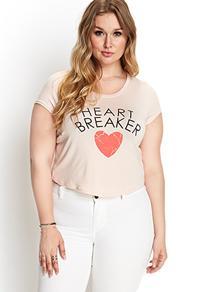 Forever21 Heart Breaker Knit Tee
