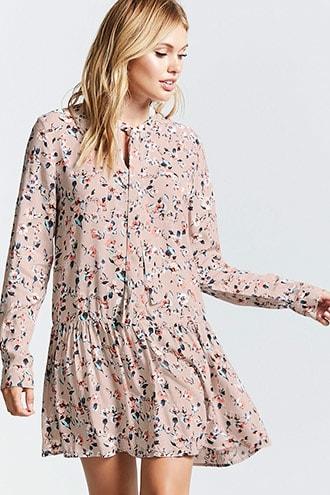 Forever21 Floral Drop-waist Dress