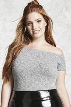 Forever21 Plus Size Marled Crop Top