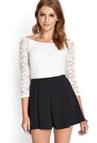 Forever21 Fitted Floral Lace Top