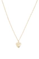 Forever21 Etched Heart Locket Chain Necklace