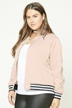 Forever21 Plus Size Satin Baseball Jacket