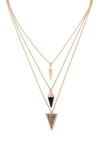 Forever21 Arrow Pendant Layered Necklace
