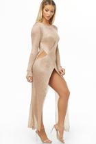 Forever21 Sheer Open-knit Maxi Dress