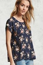 Forever21 Floral Print Crepe Blouse