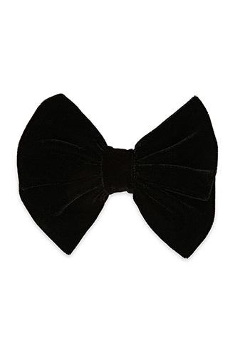 Forever21 Black Velveteen Double-bow Barrette