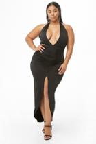 Forever21 Plus Size Ruched Halter Maxi Dress