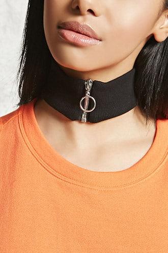 Forever21 Ribbed O-ring Choker