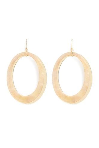 Forever21 Oval Combo Drop Earrings