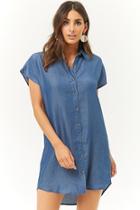 Forever21 Chambray High-low Shirt Dress