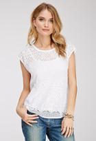 Forever21 Contemporary Baroque-patterned Lace Top