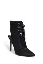 Forever21 Pointed Lace-up Cutout Stiletto Boots