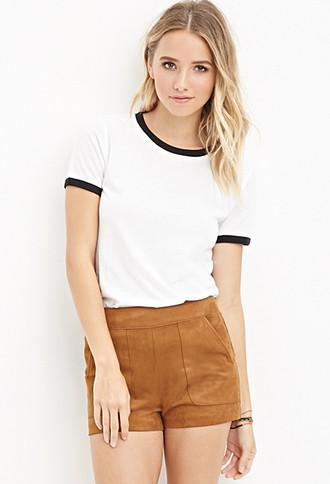 Forever21 Women's  Faux Suede Shorts