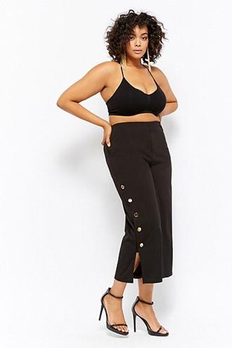 Forever21 Plus Size Button-side Capri Pants