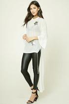 Forever21 Mesh High-low Hem Top